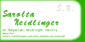 sarolta neidlinger business card